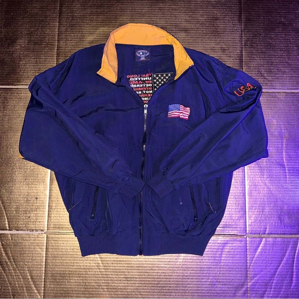 90’s USA jacket full zip crazy patches